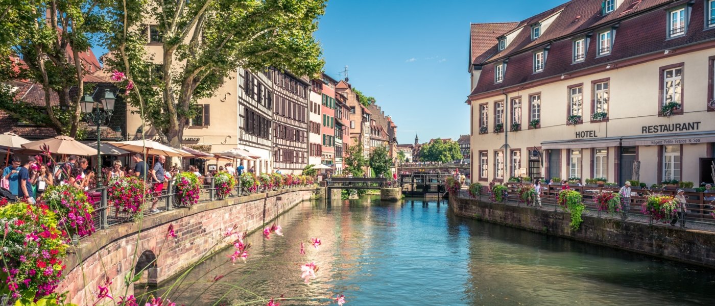 Canal in Strasbourg in France - Wine Paths