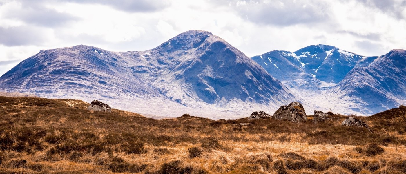 Panorama of mountains in Scotland - Wine Paths