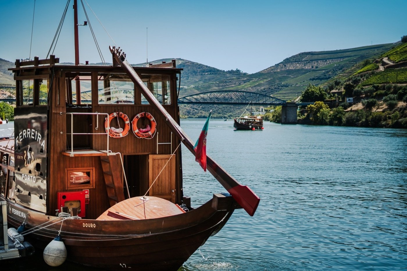 Traditional boat on Douro Valley