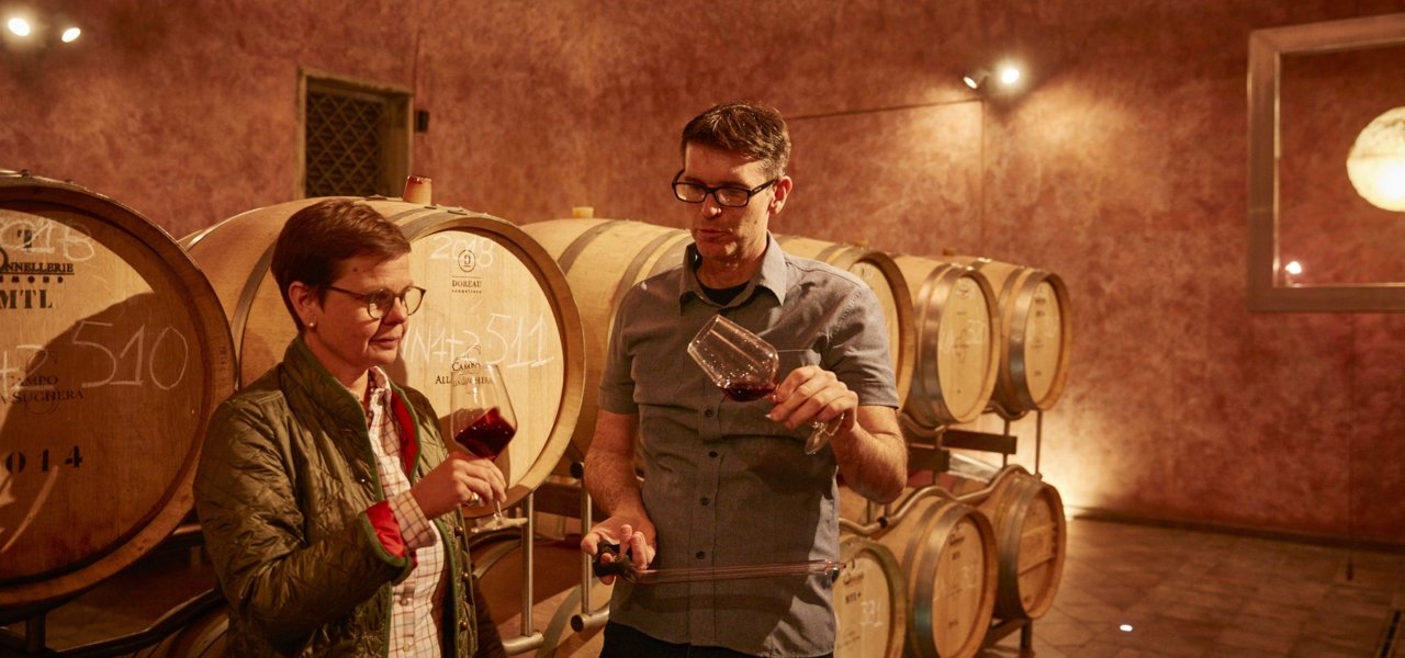 Elisabeth Finkbeiner and Francesco Gagliardi - best wine tasting tuscany - Wine Paths