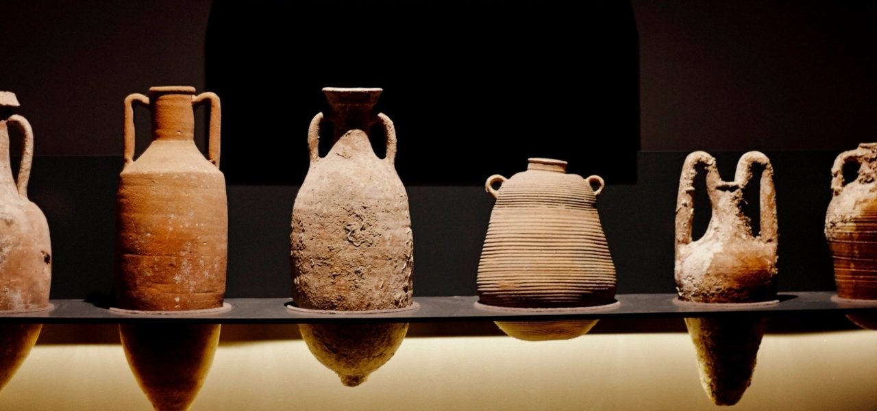 Amphoras dating back to Ancient Greece.