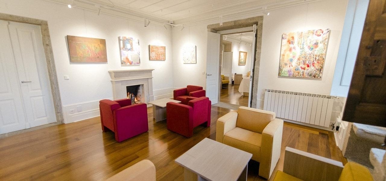 living room inside the hotel