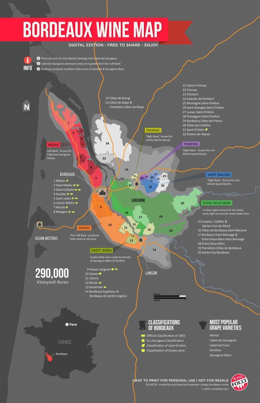 bordeaux wine mape - Wine Paths